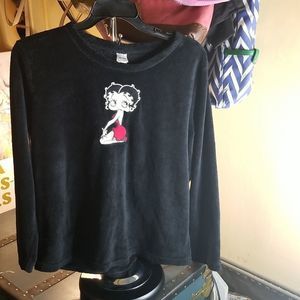 Betty Boop Sherpa Sweatshirt Sz. XL (16) Sleepwear or Not